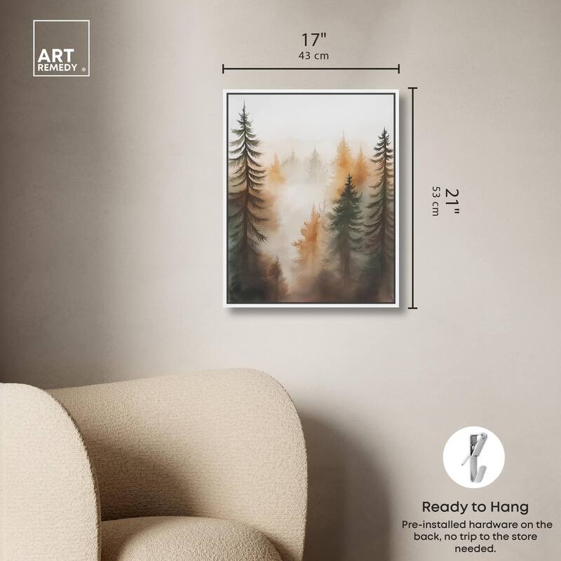 Misty Pines II Canvas by Art Remedy