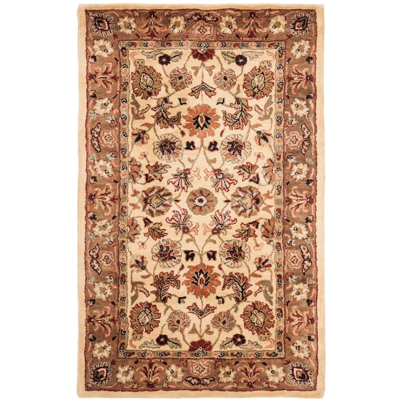 SAFAVIEH Handmade Classic Colombine Traditional Oriental Wool Rug - 4' x 6' - Ivory/Red