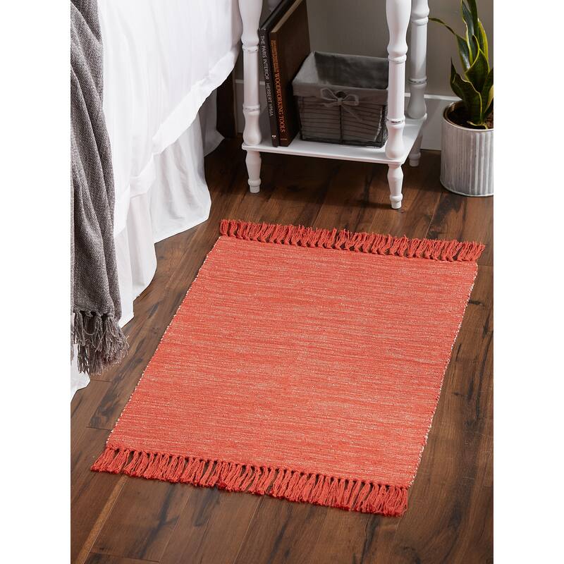 DII Gray and Off White 2-Tone Ribbed Rug 2x3 Ft - 24.0 In. L X 36.0 In. W X 0.2 In. H