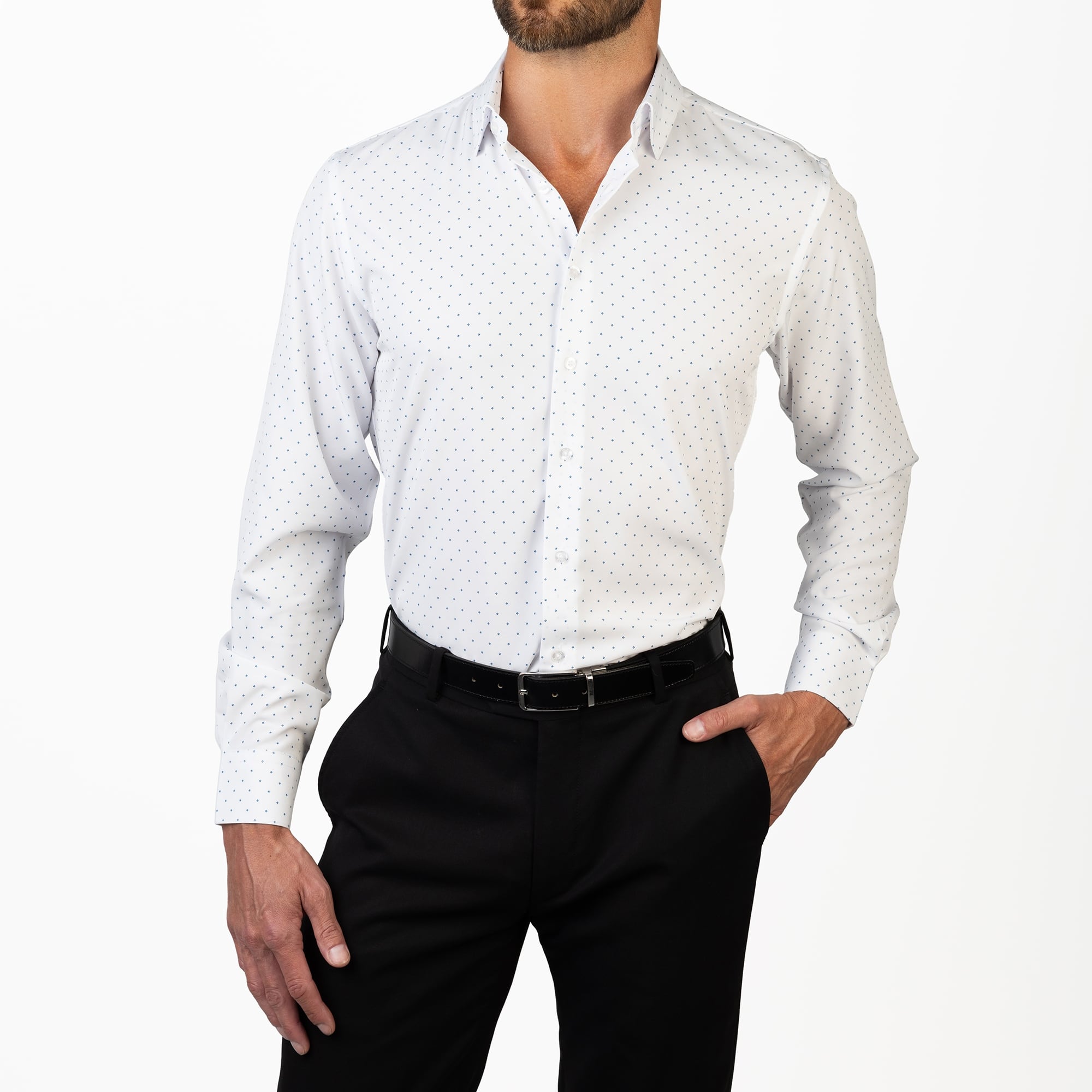 jones new york signature slim fit dress shirt Jones New York Easy Care Shirt Medium / White main image 1