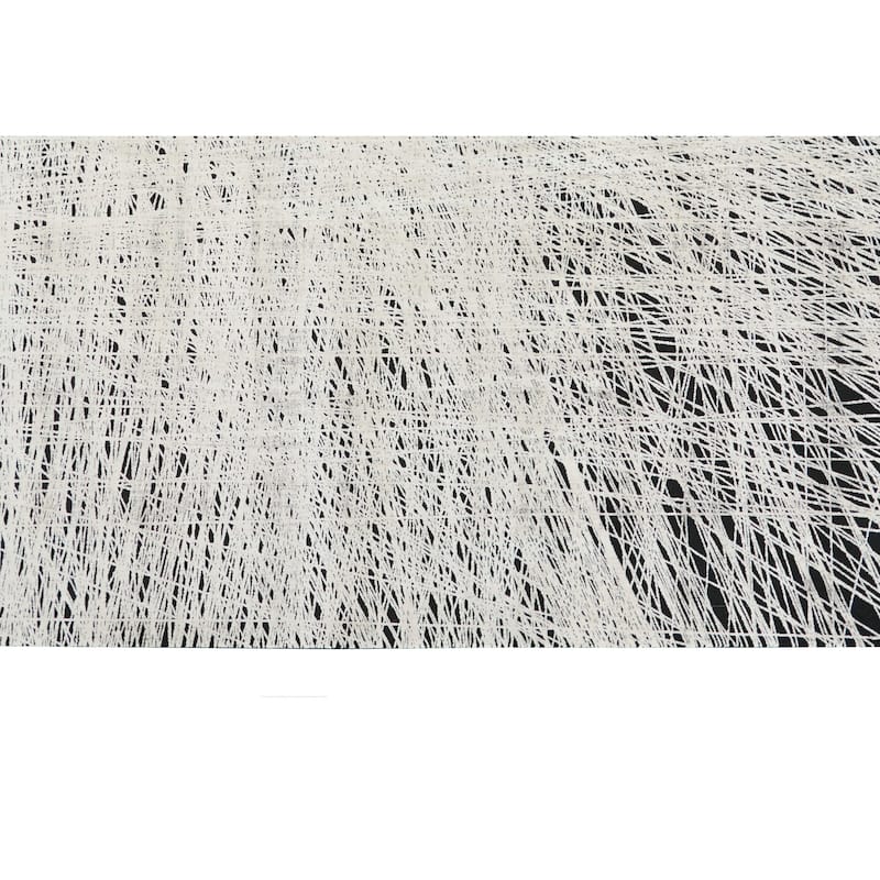 Calvin Klein Balian Abstract Black/Silver Area Rug