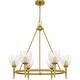 preview thumbnail 1 of 7, Shea 6-Light Brushed Gold Chandelier