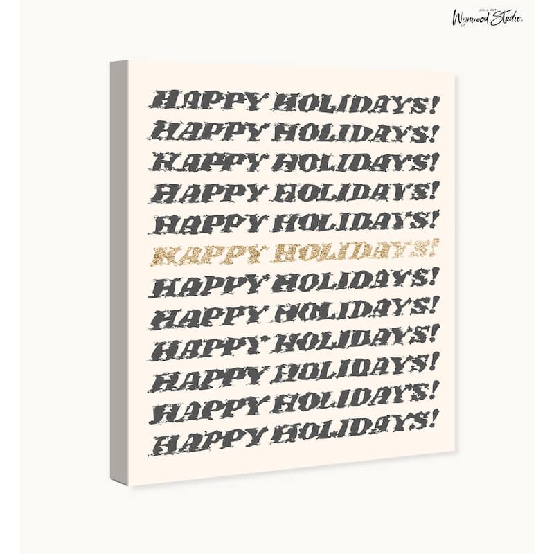 Wynwood Studio Canvas Holiday and Seasonal Glitter Amidst Holidays Gold Glam Wall Art Canvas Print
