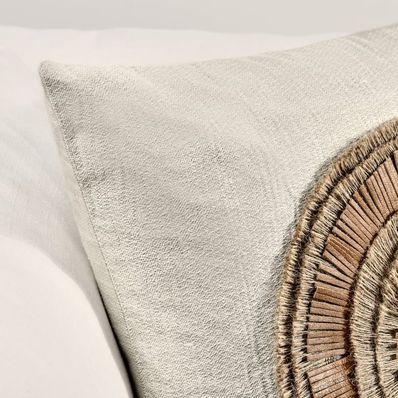 Villa by Classic Home Pueblo 22" Chestnut Cotton Throw Pillow