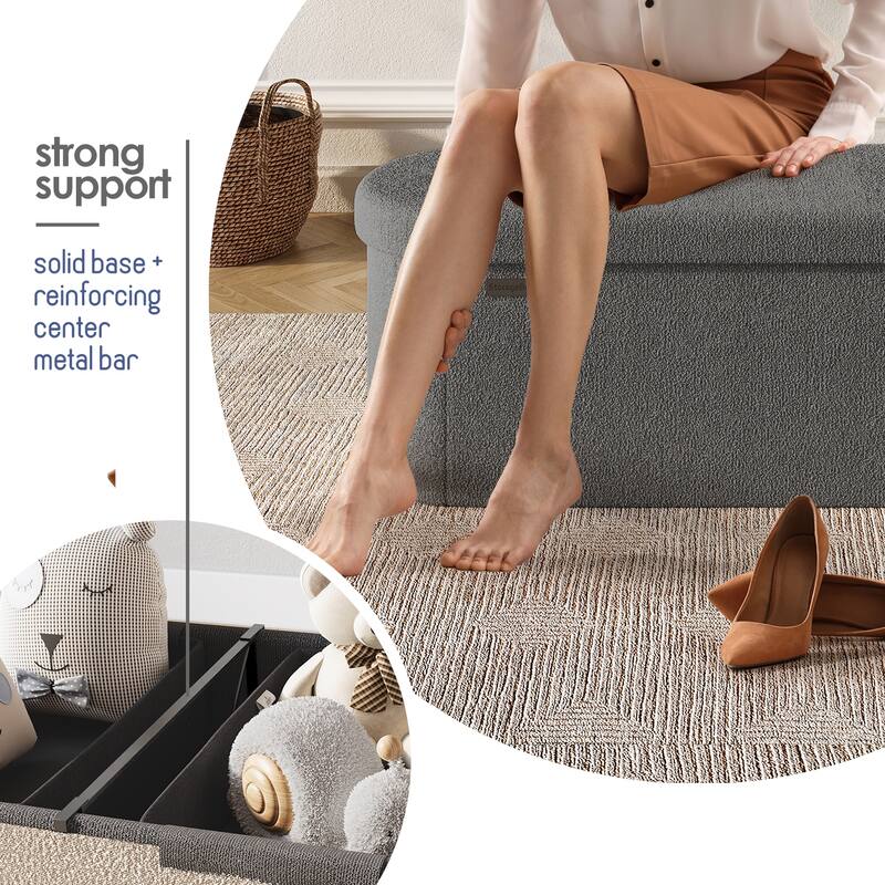 Emperyan Storage Bench for Living Room, Small Ottoman Foot Rest
