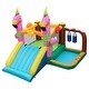 preview thumbnail 2 of 8, 7-in-1 Flamingo Inflatable Bounce House with Slide without Blower - 134" x 126" x 110"
