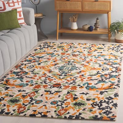 SAFAVIEH Handmade Aspen Polixenia Boho Floral Wool Rug