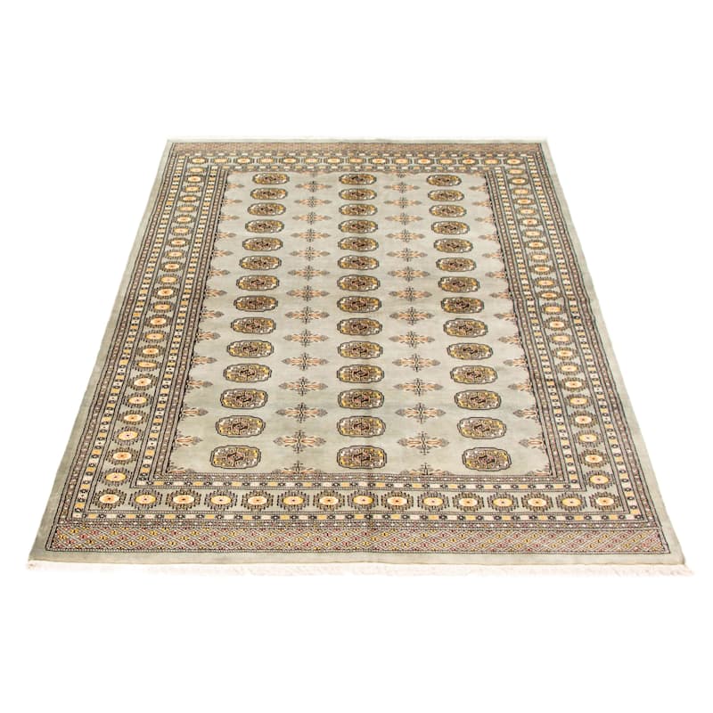 Finest Peshawar Bokhara Green Rug 5'9" x 8'2" - 5'9 x 8'2