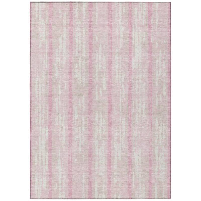 Machine Washable Indoor/ Outdoor Chantille Ombre Stripe Rug