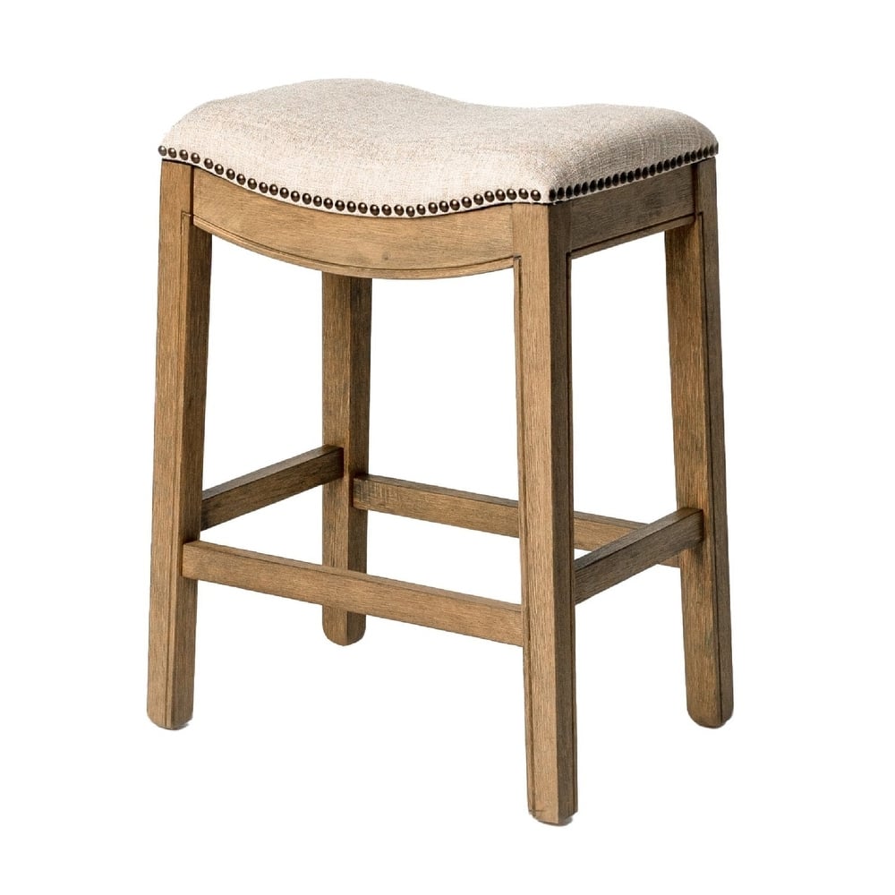 Maven Lane 26" Adrien Saddle Kitchen Counter Height Stool