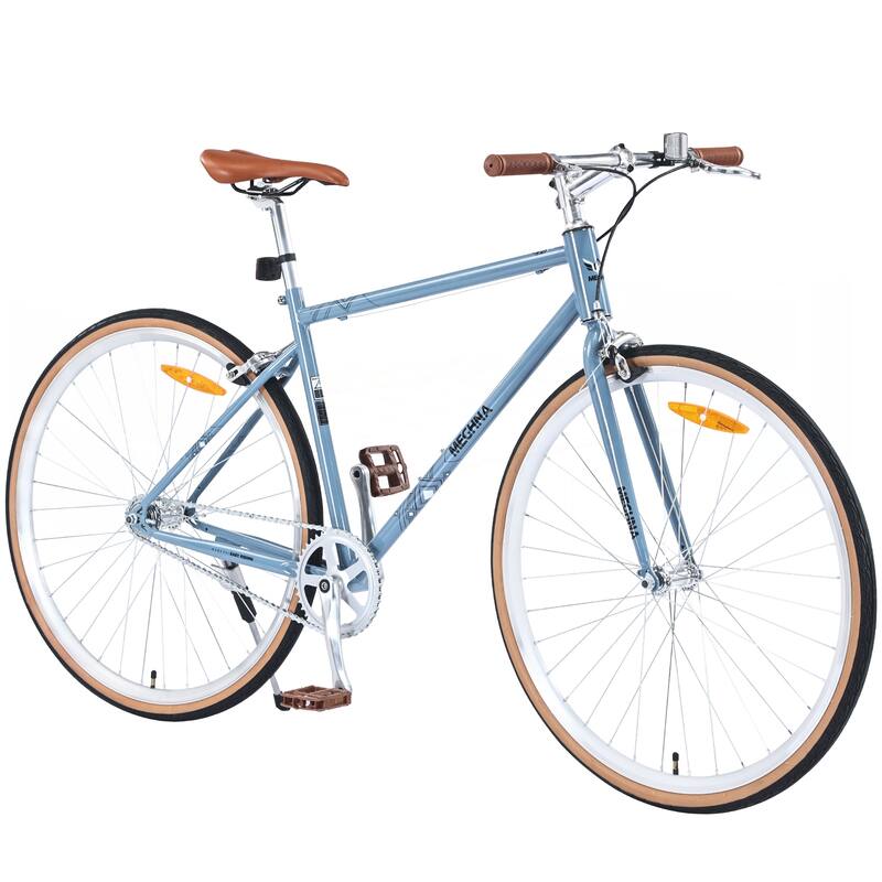 Single Speed Retro style 700C Road Bik - Blue Gray