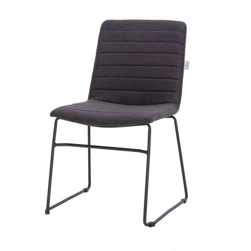 Zylar Modern Leather Guest Chair with Lumbar Support, Stainless Steel Base, High-Density Foam, Floor Protectors, 300 lb Capacity