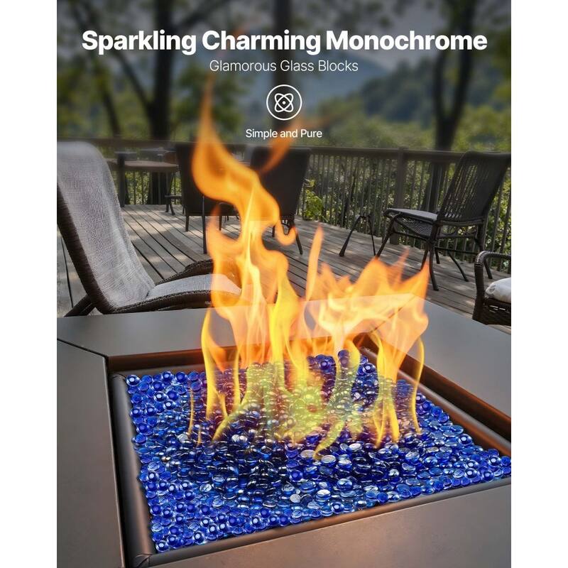 Cobalt Blue Fireproof Glass Blocks Heat Resistant for Pits - 3/4 inch