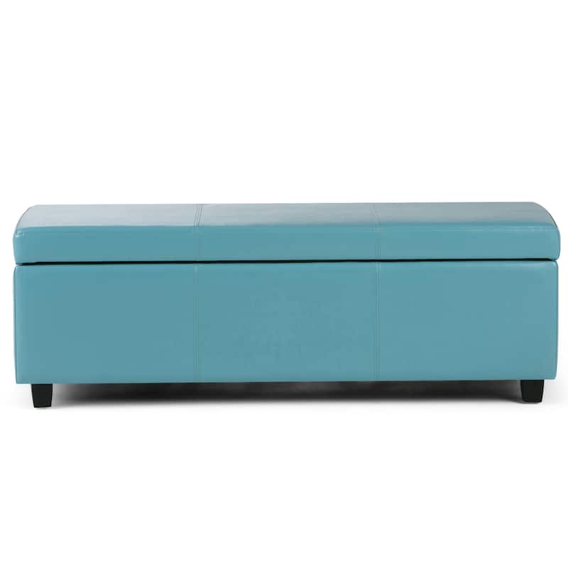 WYNDENHALL Franklin 48-in. Wide Contemporary Rectangular Storage Ottoman