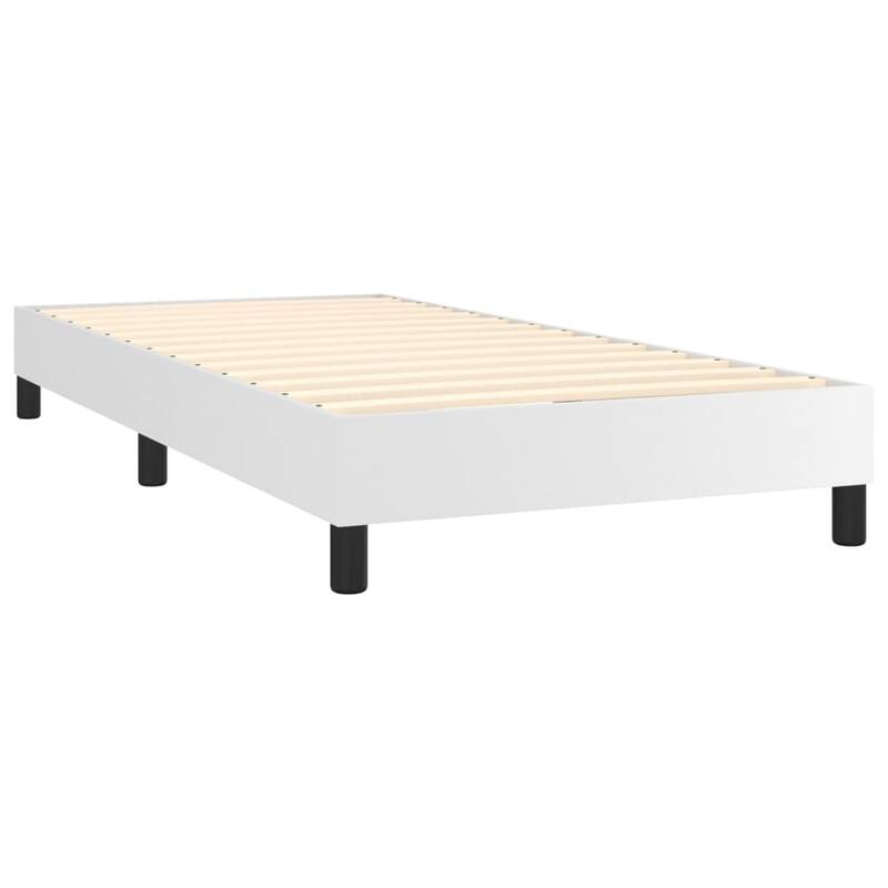 vidaXL Bed Frame Box Spring Bed Base with Mattress for Bedroom Faux Leather