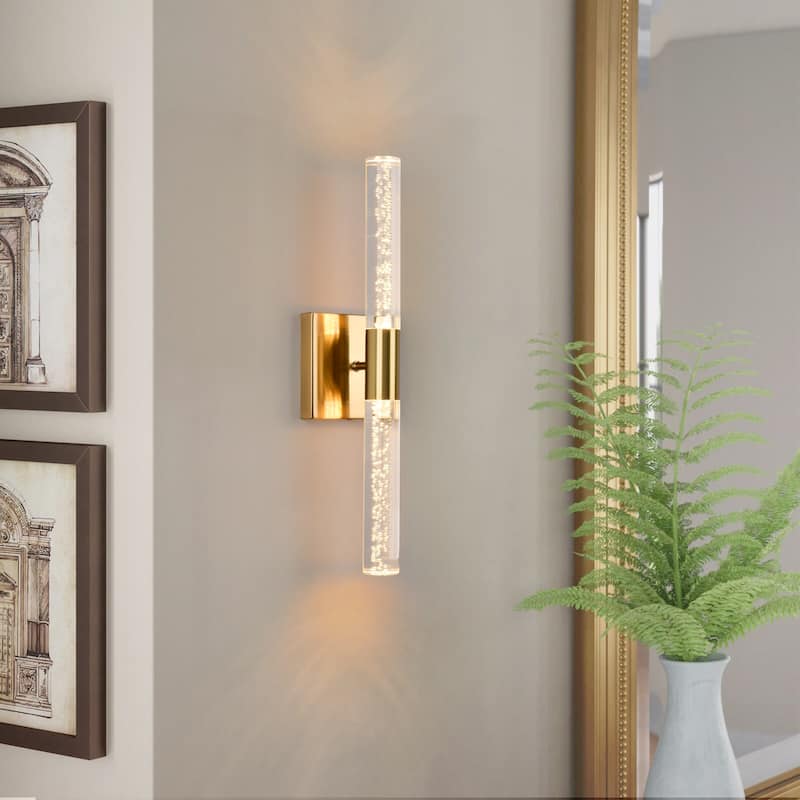 Starsky 2-Light 3000K Integrated LED Vanity Light Modern Linear Wall Sconce
