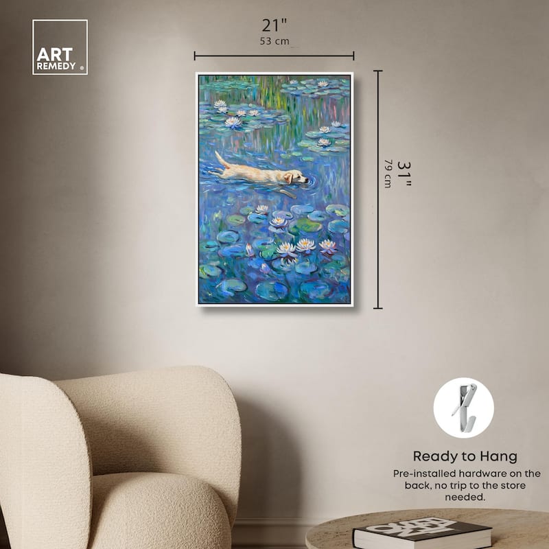Lily Lagoon II Canvas by Modern Classic Art Remedy