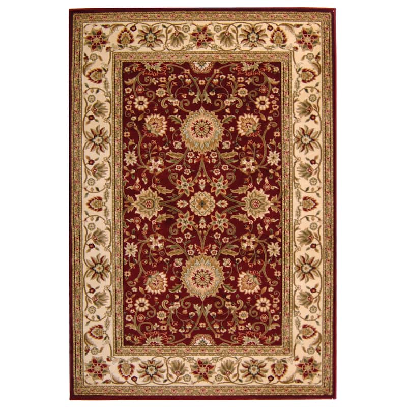 SAFAVIEH, Lyndhurst Marsha Traditional Area Rug - 5'3" x 7'6" - Red/Ivory