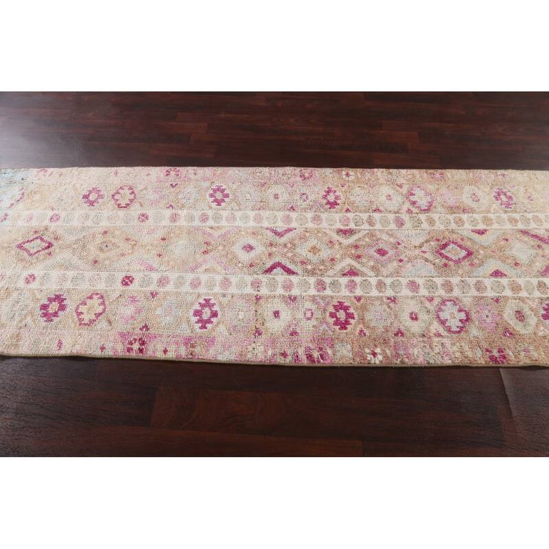 Clearance Antique Look Anatolian Oriental Wool Runner Rug Hand-knotted - 3'1" x 12'9"