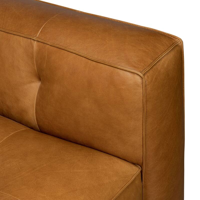 Poly & Bark Capa Genuine Leather Reversible Corner Sectional Sofa