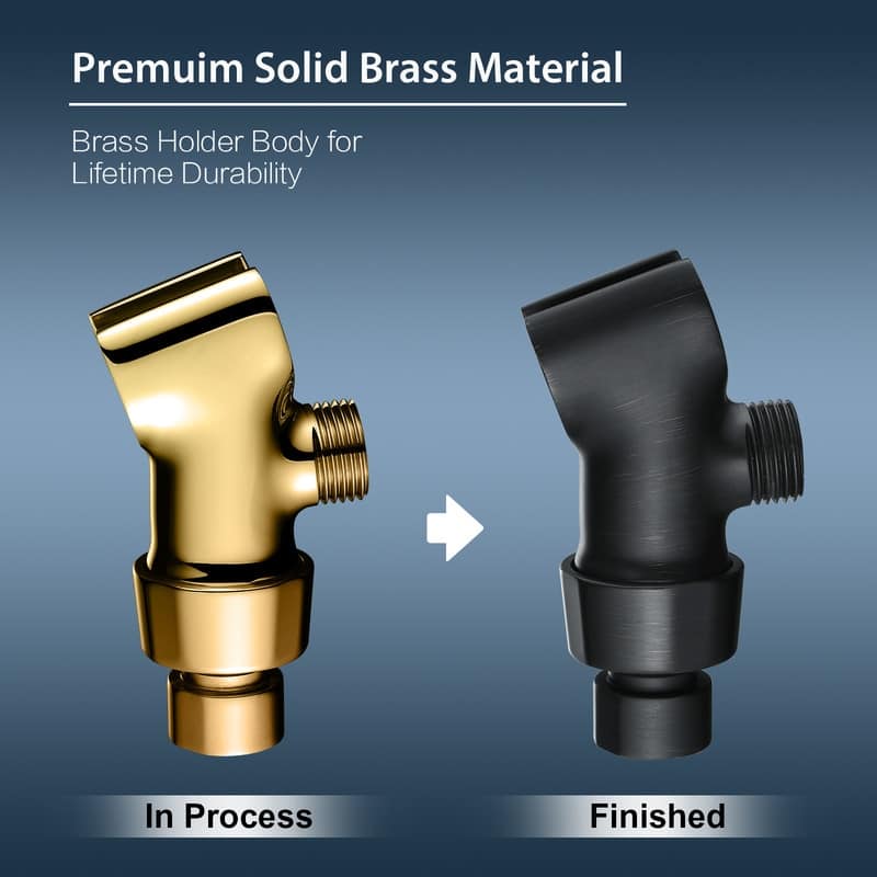 BRIGHT SHOWERS Shower Head Holder All Metal Handheld Shower Head Holder