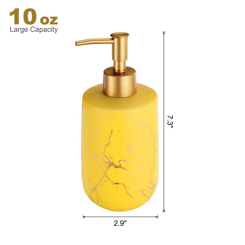 1Pcs 12.5 Oz Soap Dispenser Hand Dish Soap Dispenser for Kitchen Matte - Yellow