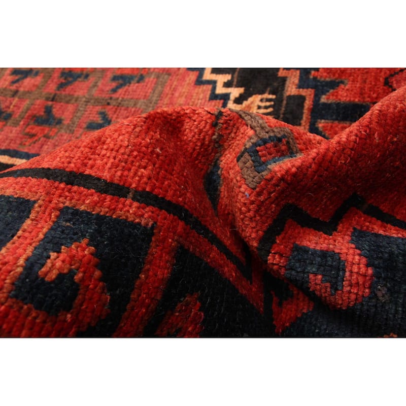ECARPETGALLERY Hand-knotted Melis Vintage Red Wool Rug - 4'3 x 6'9