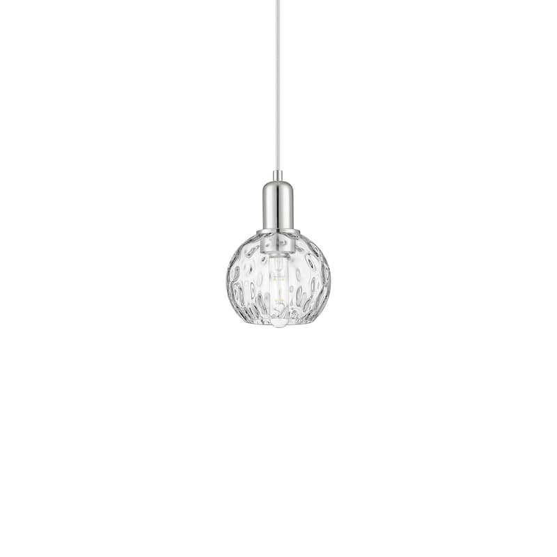 Innovations Lighting 716-1P-9-6 Athens Water Glass Pendant Athens - Polished Nickel / Clear Water Glass