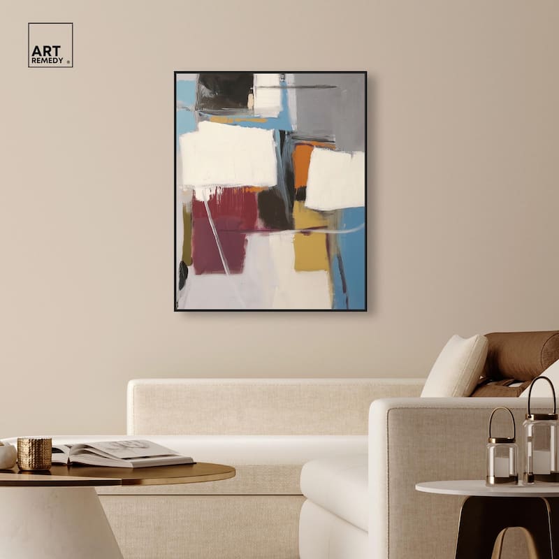 Stacked Forms Canvas by Art Remedy