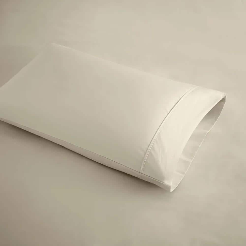 Queen 400 Thread Count Wrinkle Resistant Sateen Sheet Set Ivory - Bed ...