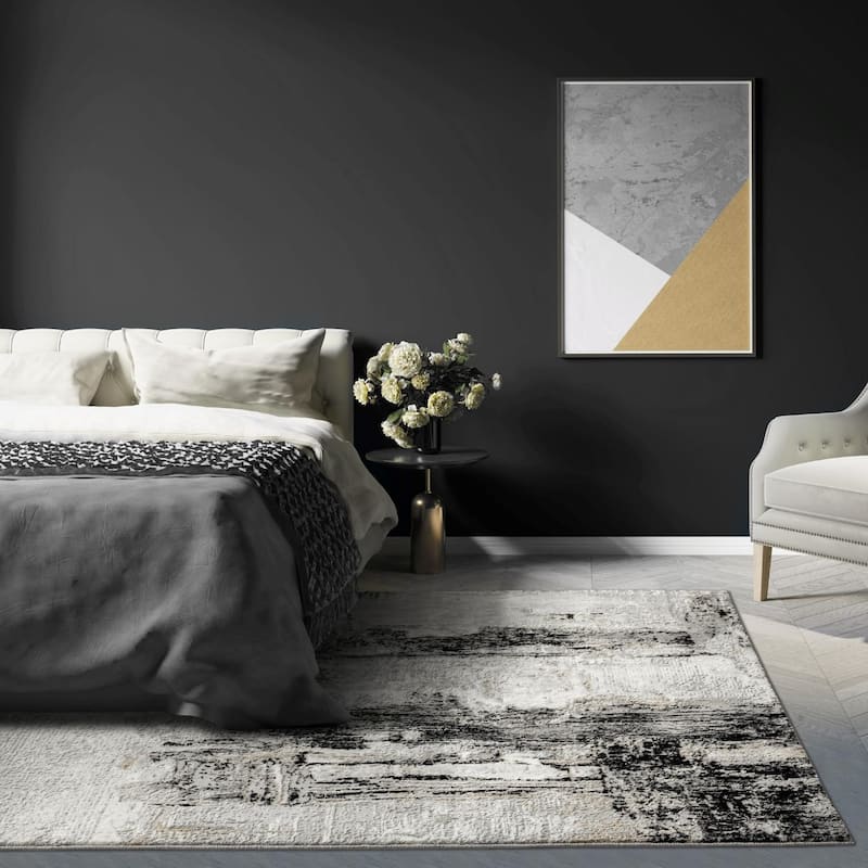 Luxe Weavers Soft Distressed Abstract Area Rug