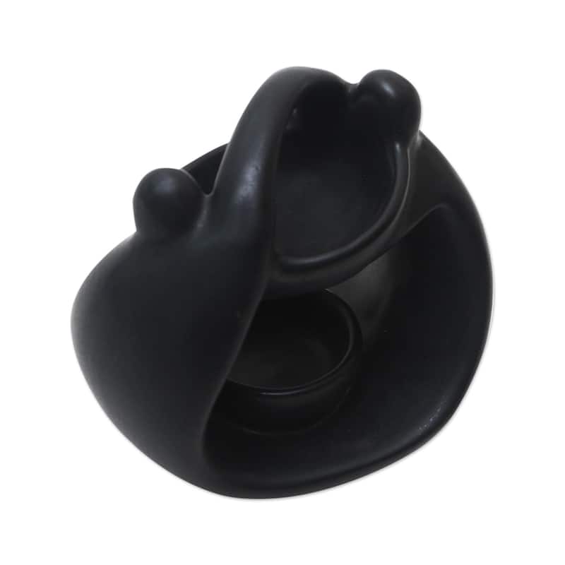Novica Handmade Light In The Dark Ceramic Oil Warmer