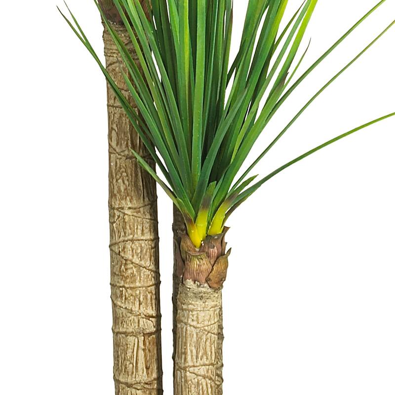 4.75' Yucca Artificial Silk Tree in Black Pot