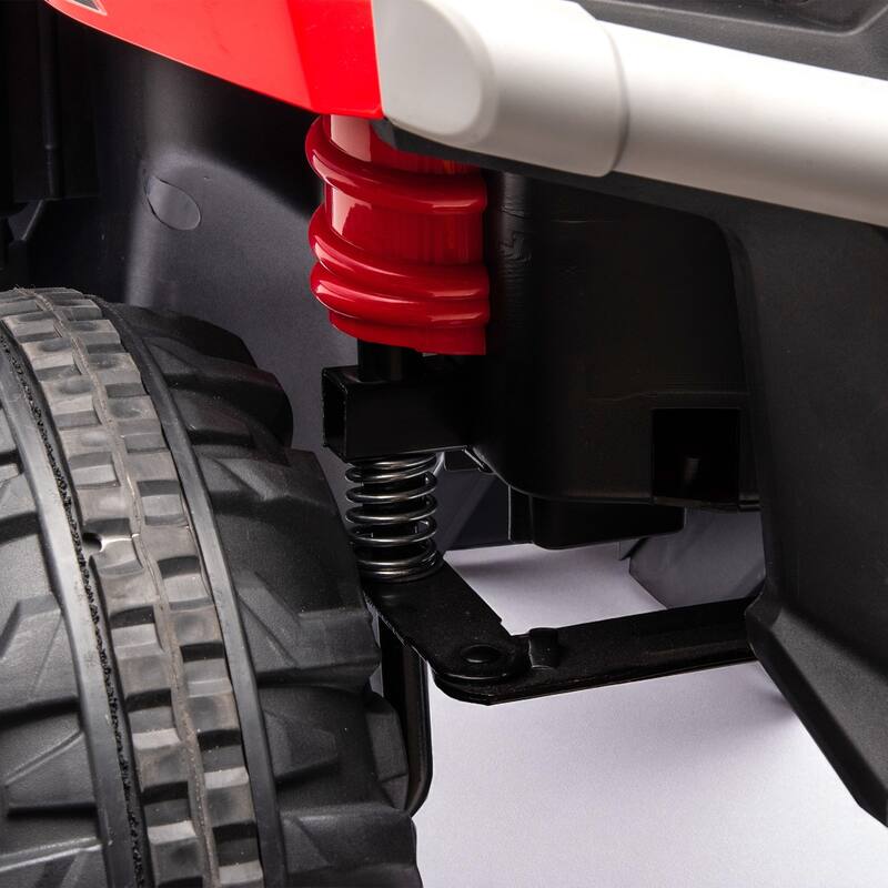 24V Two-Seater Ride-On Dump Truck with Remote Control, 2x200W Motor, Dump Bed/Shovel, Bluetooth, MP3 for Kids 3-8