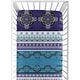 preview thumbnail 1 of 4, Purple Boho Chic Girl Fitted Crib Sheet - Teal Turquoise Blue Plum Black White Bohemian Colorful Mandala Vintage Patterned Retro