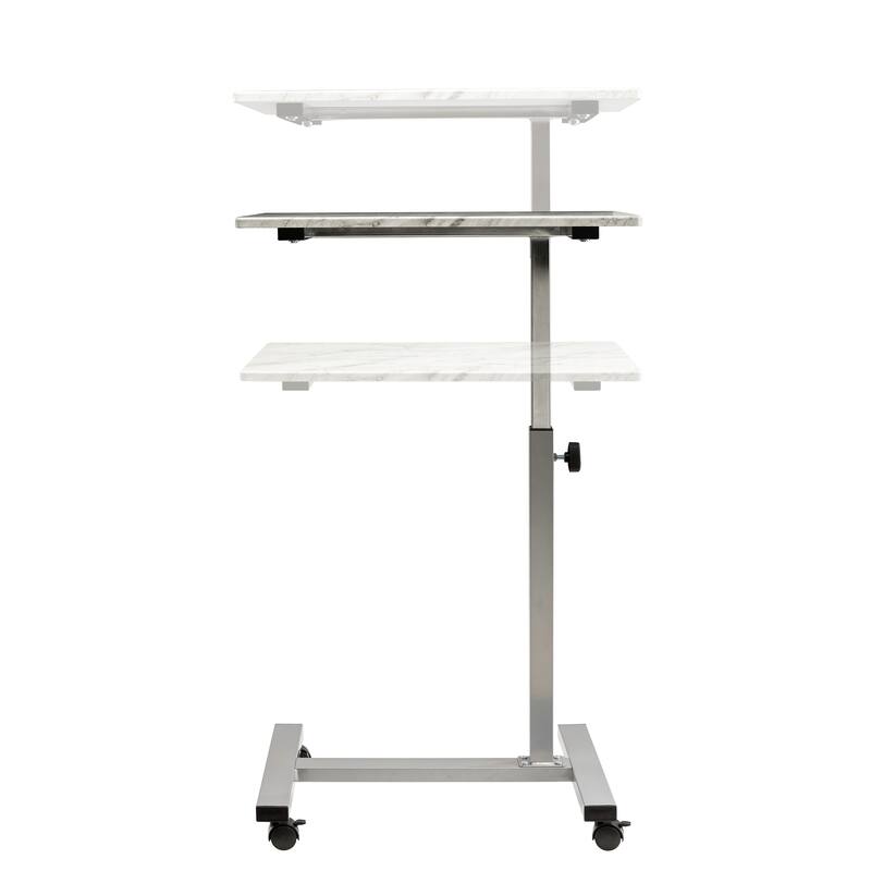 airLIFT 23.6" Overbed Height Adjustable Mobile Side Table Cart