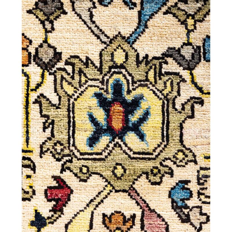 Serapi One-of-a-Kind Hand-Knotted Area Rug - Ivory - 4' 0" x 5' 11"