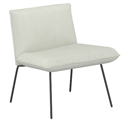 Modern Boucle Fabric and Metal Accent Chair
