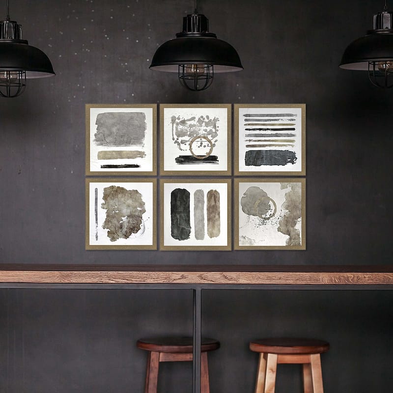 City Loft S/6 Framed Art Under Glass - Grey