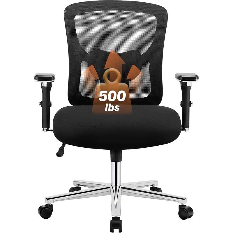 Big and Tall Office Desk Chair with Lumbar Support - 22"D x 26.77"W x 42.32"H
