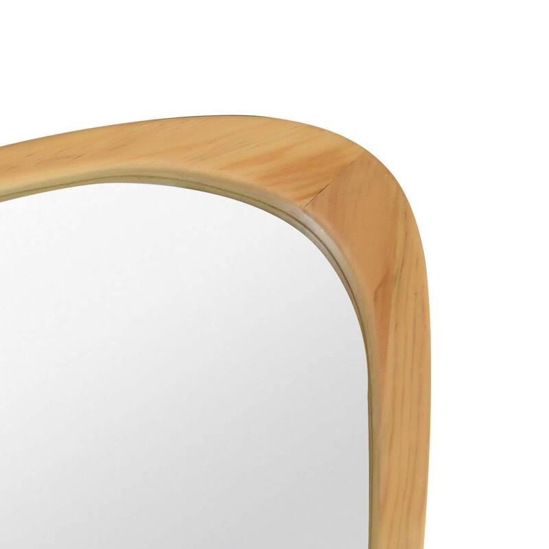 20"x30" Irregular Solid Wood Frame Decorative Mirror,For Bedroom, Bathroom, Living Room, Entryway