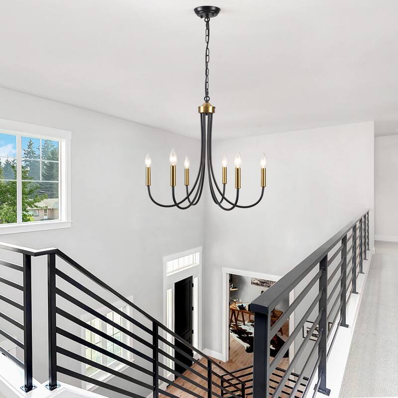 6-Light 23.62 in. Classic Chandelier for Kitchen Living Room