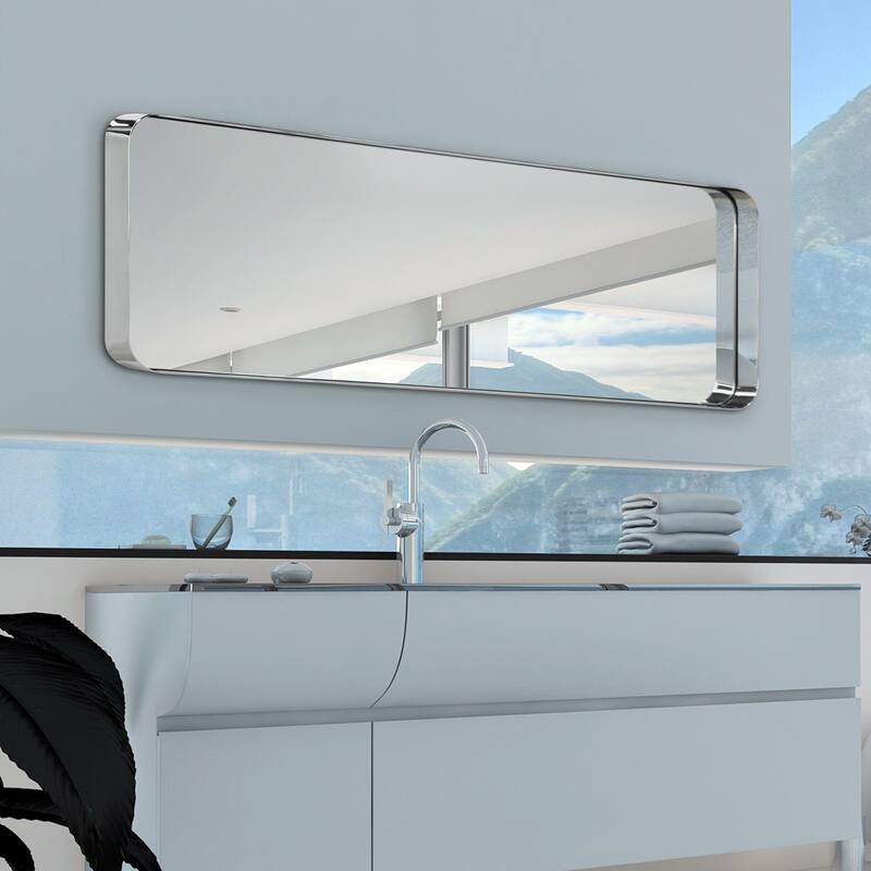 Ultra Stainless Steel Rectangular Wall Mirror