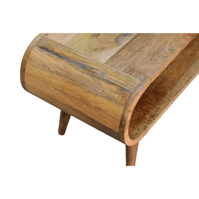 Mid-Century Modern Wood Coffee Table With Strong Legs