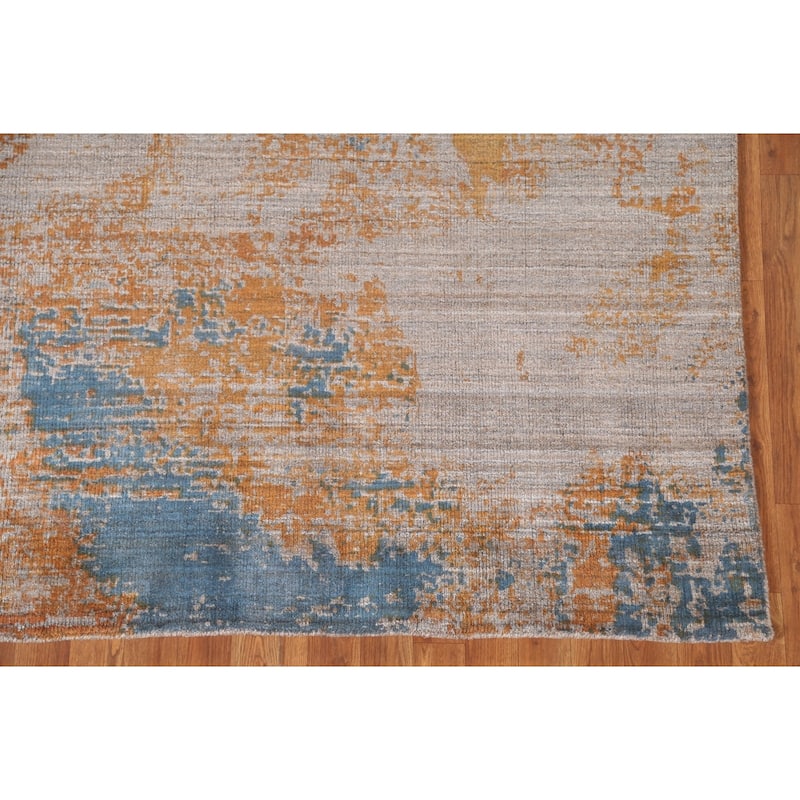 Modern Abstract Area Rug Handmade Wool Carpet - 5'4"x 8'4"