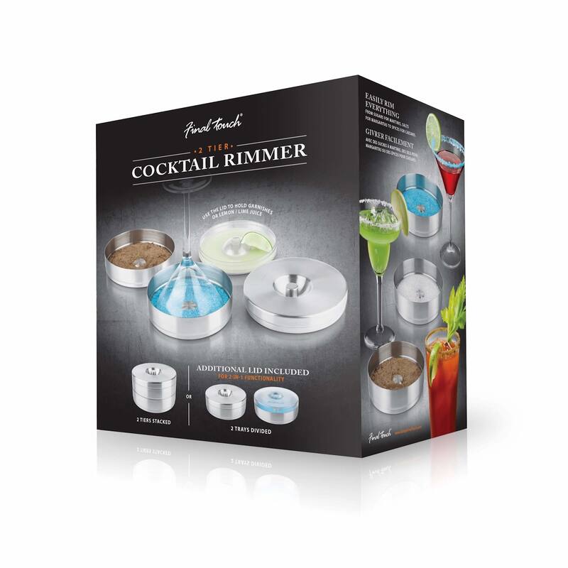 Final Touch 1 Tier Cocktail Rimmer with Lid