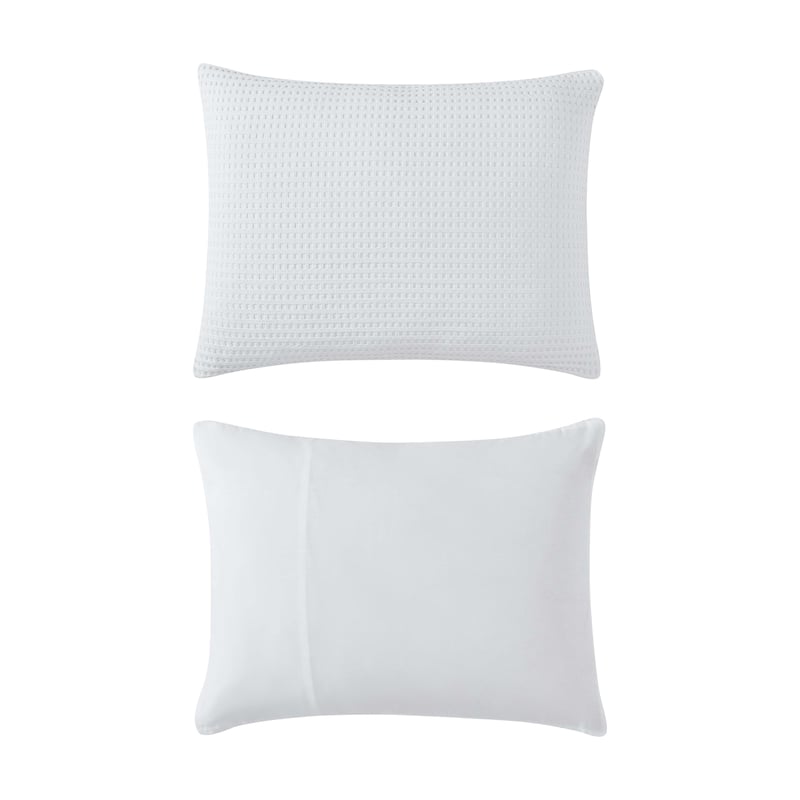 Kenneth Cole Solid Waffle Duvet Cover Set
