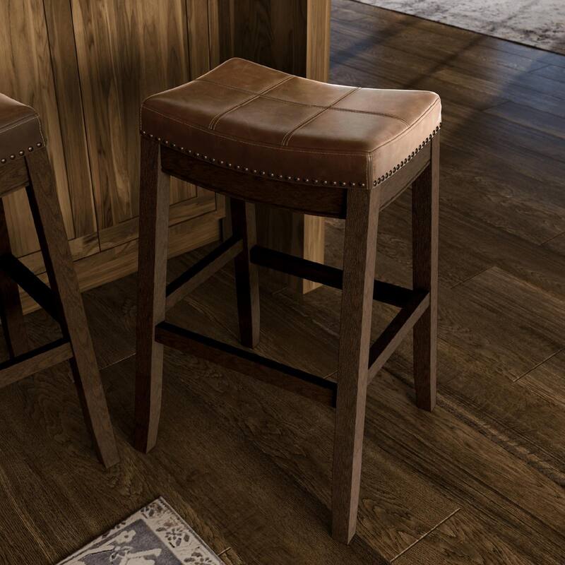 Maven Lane Sophia Saddle Kitchen Dining Stool