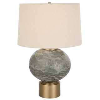 Uttermost Lunia Gray Glass Table Lamp - 17 W X 25 H X 17 D (in)