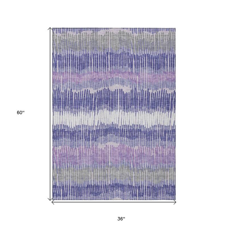 HomeRoots Striped Transitional Rectangle Outdoor Rug